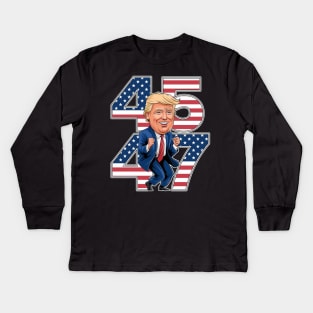 TRUMP DANCE 45 47 Kids Long Sleeve T-Shirt
